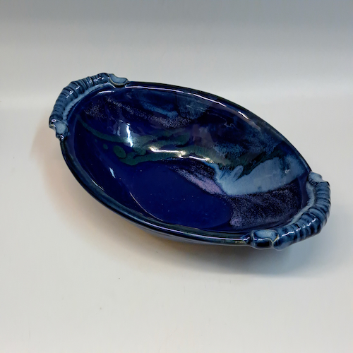 Click to view detail for #230781 Biscuit Bowl, Cobalt Blue $18